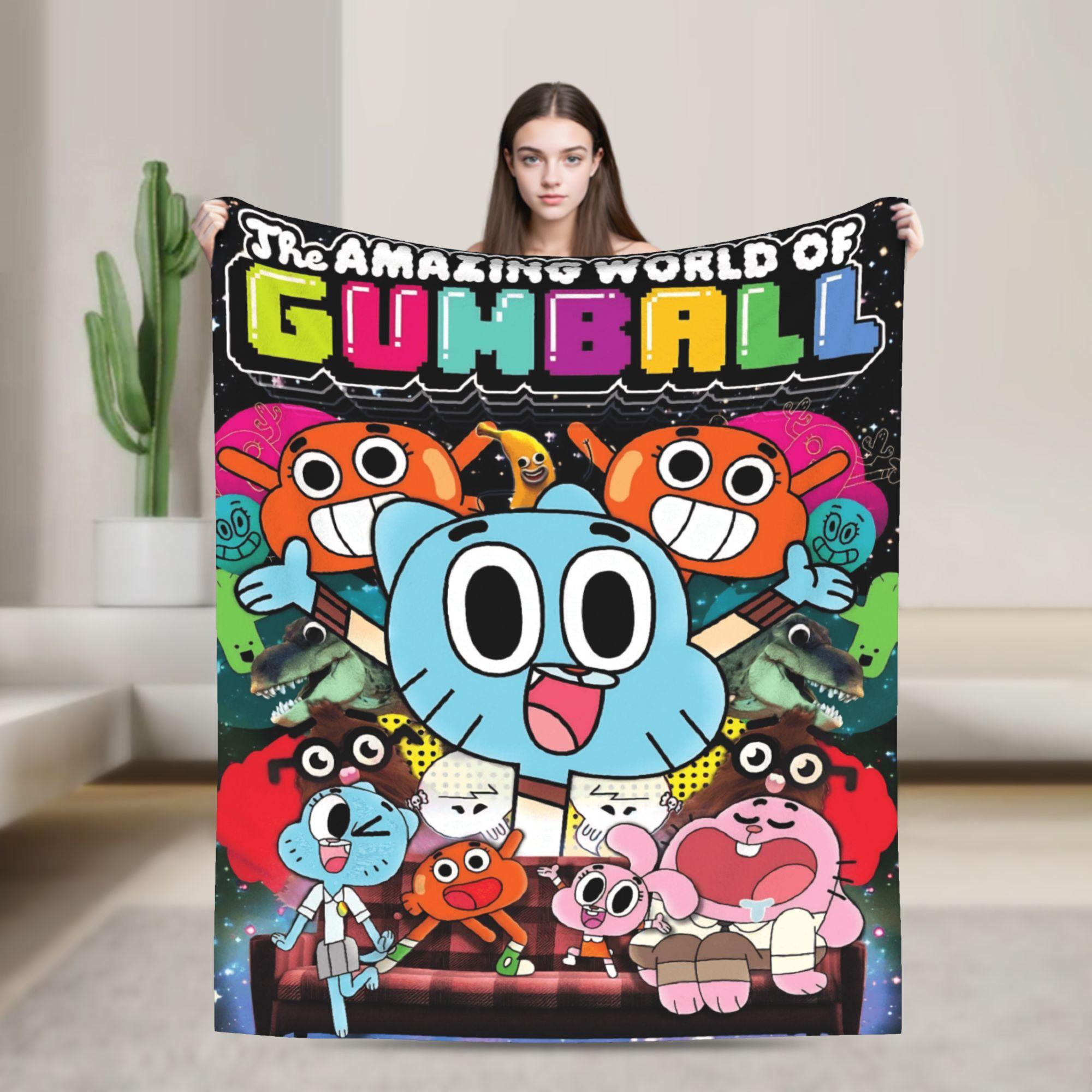 Dunika Chen Unisex The Amazing World Of Gumballs Blanket Picnic Flannel Throw Blanket For Couch Bed Warm Soft Design Quality Bedspread Gift Idea