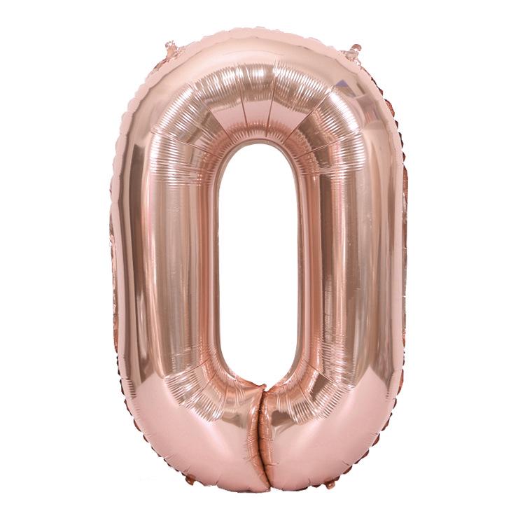 Hot Selling 40 Inch Aluminum Film Balloons Gold Silver Number Balloon for Wedding Party Birthday Decoration