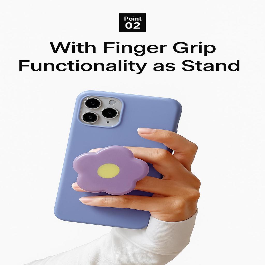 [Aesthetic Essential] Floral Phone Grip Holder & Kickstand
