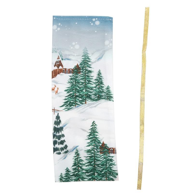 New Year Christmas Wine Bottle Dust Cover Bag Santa Claus Noel Dinner Table Decor Christmas Decorations for Home