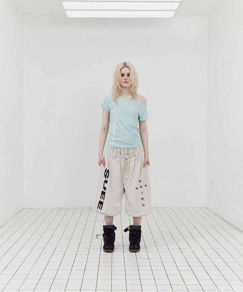 SETUP-EXE Double Layered Bermuda Pants / Beige