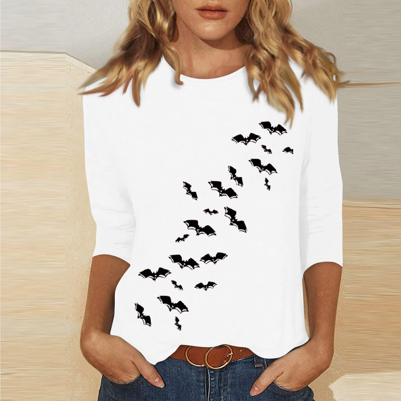 

Женские повседневные футболки с рукавом 3/4 и топы с круглым вырезом S кофейный