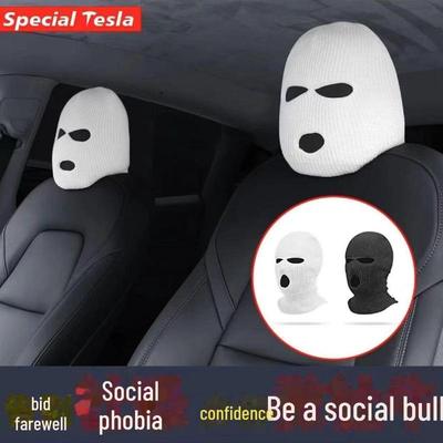 Máscara engraçada para encosto de cabeça de carro de celebridade da Internet com chapéu de personalidade para decoração especial de carro.