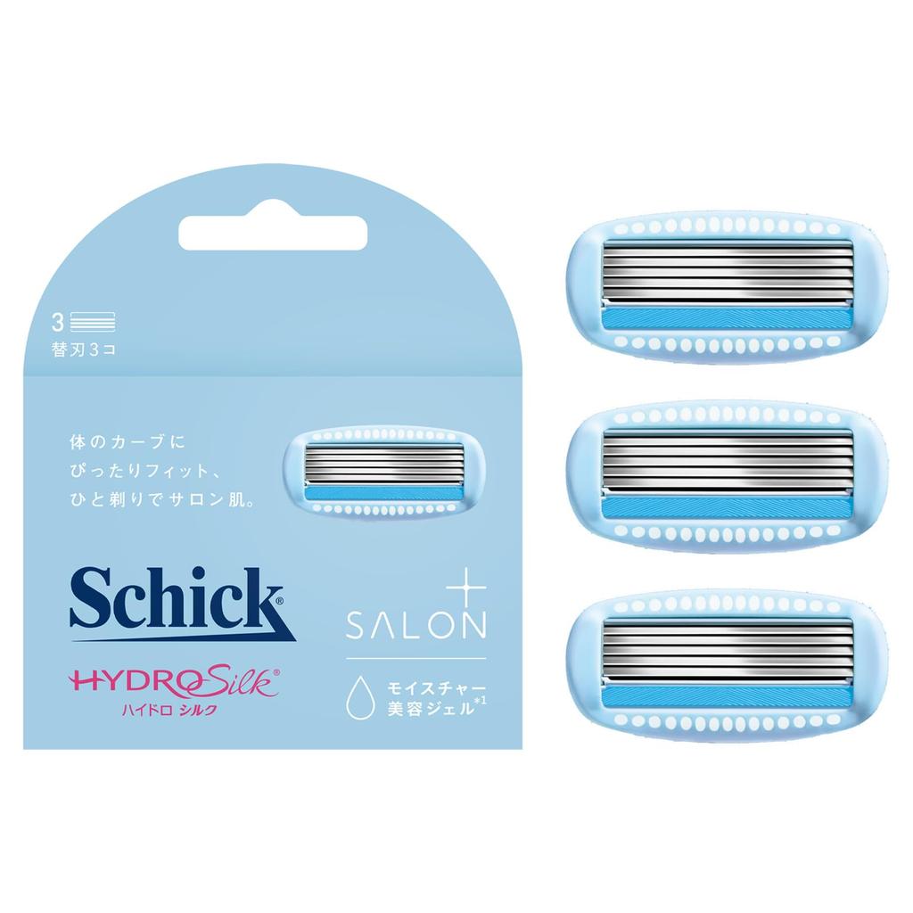Schick Hydro Silk Salon Plus Replacement Blades with Skin White (3-pack) Guard, Women's Razor,