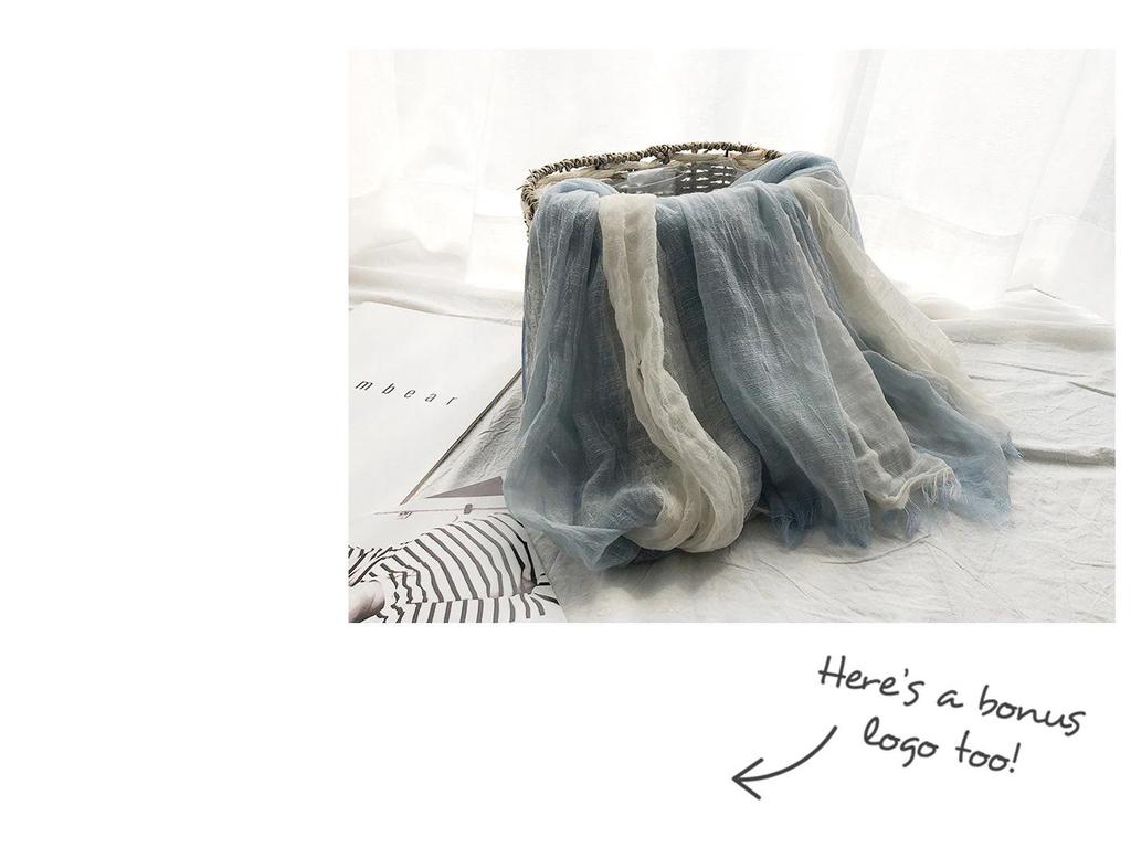 Unisex Baumwolle Leinen Seide Colorblock Schal - Leicht, Lässig, Literarisch, Sonnenschutz