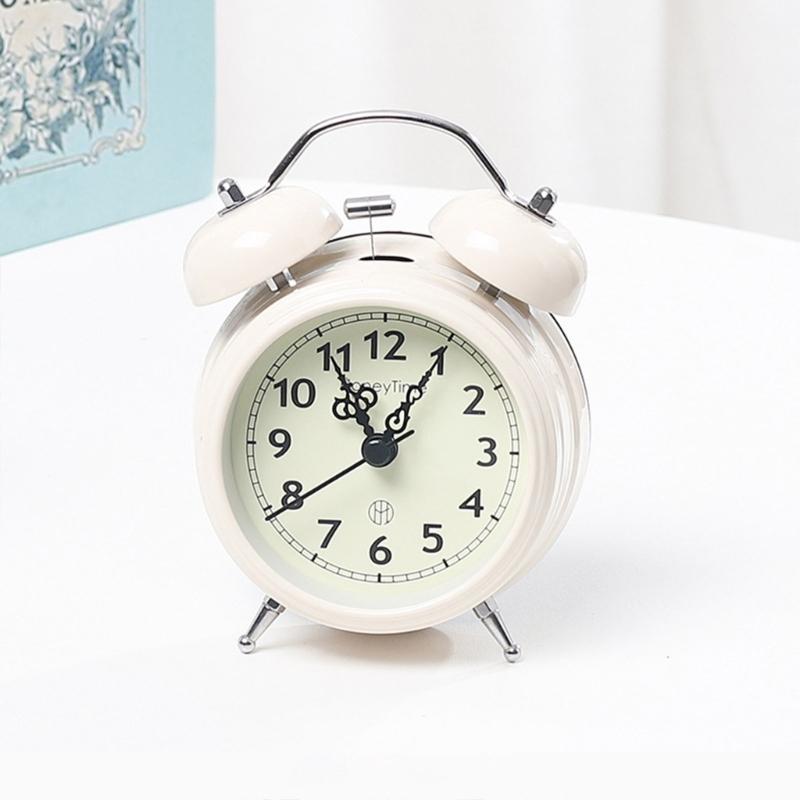 Retro Loud Alarm Clock Double Bell Loudly Snooze for Time Clocks for Home Students Kids Room Decoration
