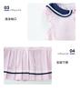 Girl Rabbit Police Officer Knitted Pleated Skirt Summer 2026 New Item Baby Girl Flying Sleeve Navy Collar Summer Dress Princess Skirt