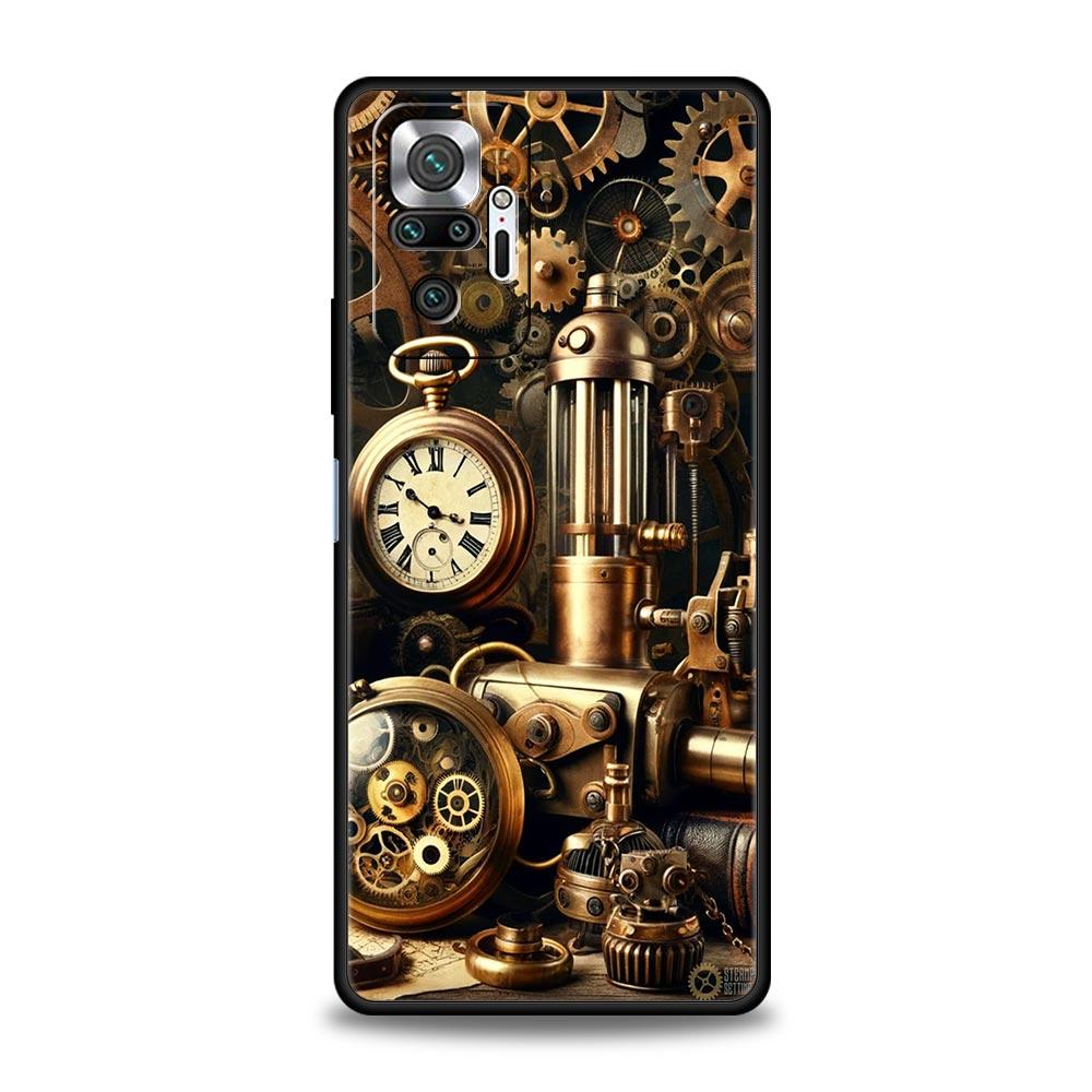 

Mechanical Gear Pattern Phone Case Cover for Redmi 14C 10C Note 15 14 13 12 10 11 K40 Pro Plus 5G Shockproof Soft TPU Shell Bag Note 12 Pro 5G