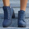 Women Boots Winter Boots Thick-heeled Shoes Ankle Boots Non-slip Martin Shoes Women Winter Boots Shoes Plus Size 35-42