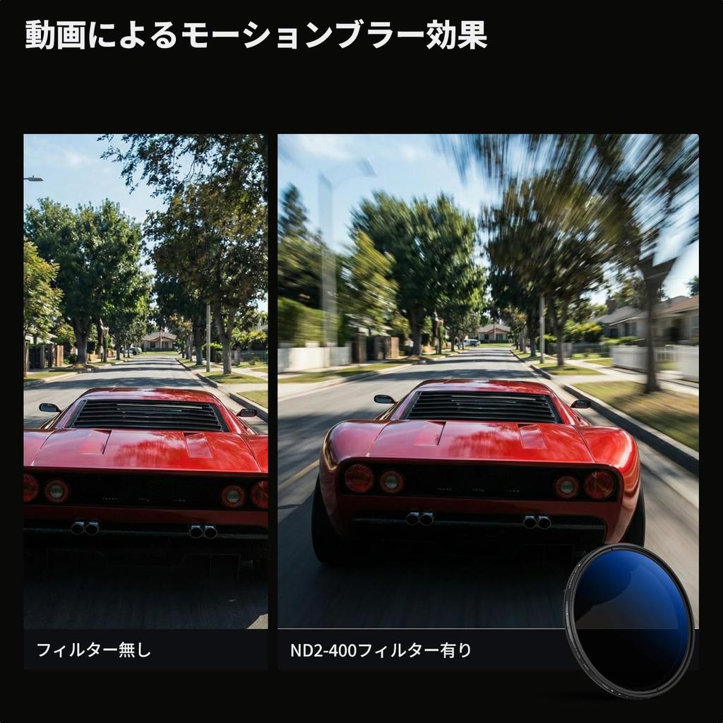 CONCEPT 39mm Variable ND Filter Made in AGC Optical Slim Lens Filter for Photography Direct K&F ND2-ND400, Japan, Glass, 18-Layer Coating,