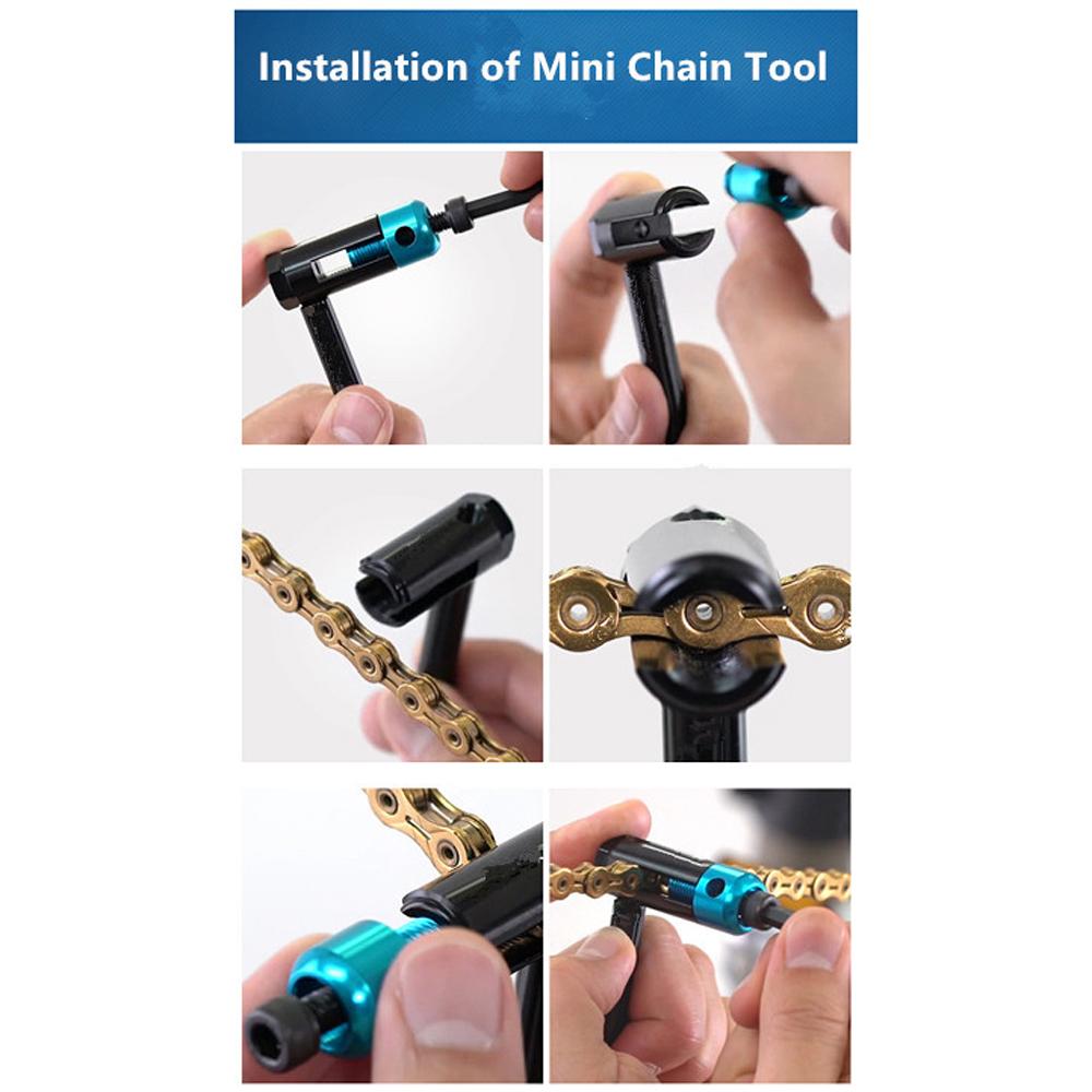 

Chain Splitter Road Bike Chain Cutter Breaker Alloy Chain Remover Repairs Tool for 6-10 Speeds Chains