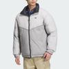 adidas Originals Sports Lifestyle Series Reversible Stand Collar Comfortable Fashion Down Jacket Men Jacket Black Gray JD3746