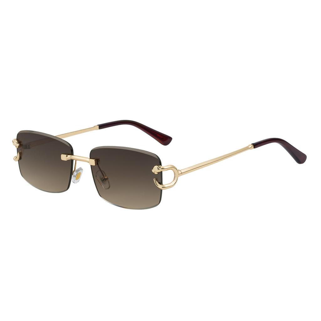 JYL TS Men's Retro Rimless Leopard - Outdoor Driving Sun-Protective Shades WF-5G228