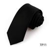 Men'S Premium Business Waterproof 8Cm Tie Polyester Trendy Sparkle 7.5Cm Pure Black Striped Hand Tie