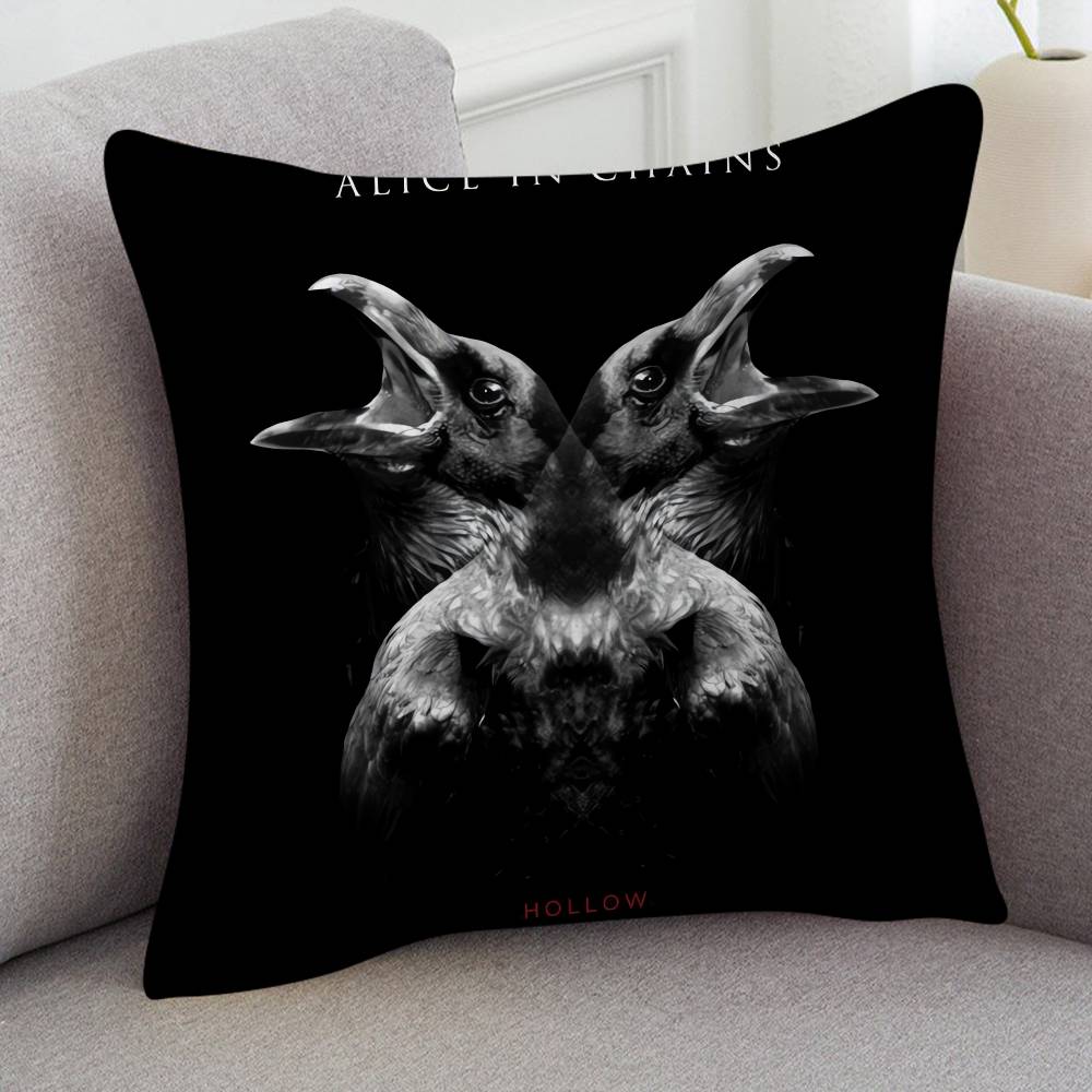 Rock Band Alice In Chains Cute Cartoon Twodimensional Pillowcase Bedroom Sofa Cushion Cover Nap Pillow Cover