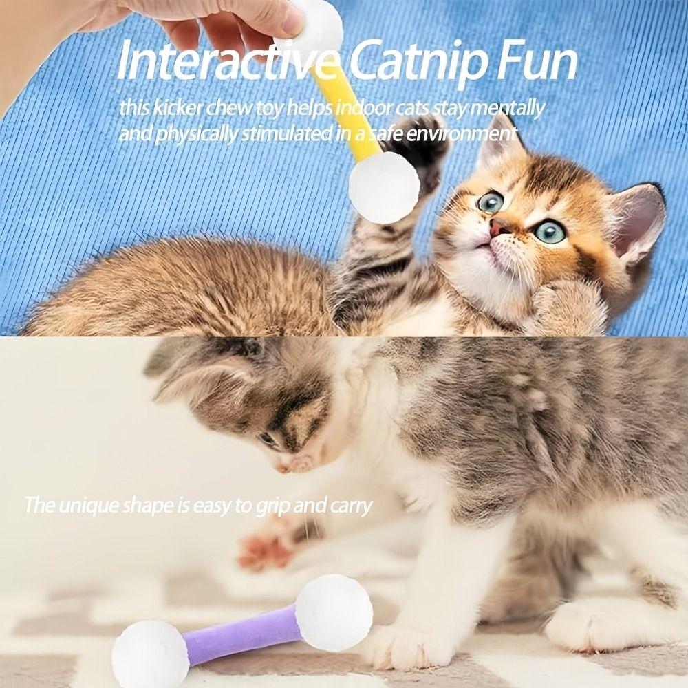 Soft Q Tip Cat Toy Self-Play Giant Swabs Shape Cat Chew Rope Toy Durable Bite-Resistant Cotton Swab Shape Cat Toys