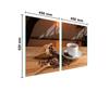 Glass protective plate for the stove 2x45x52 Coffee