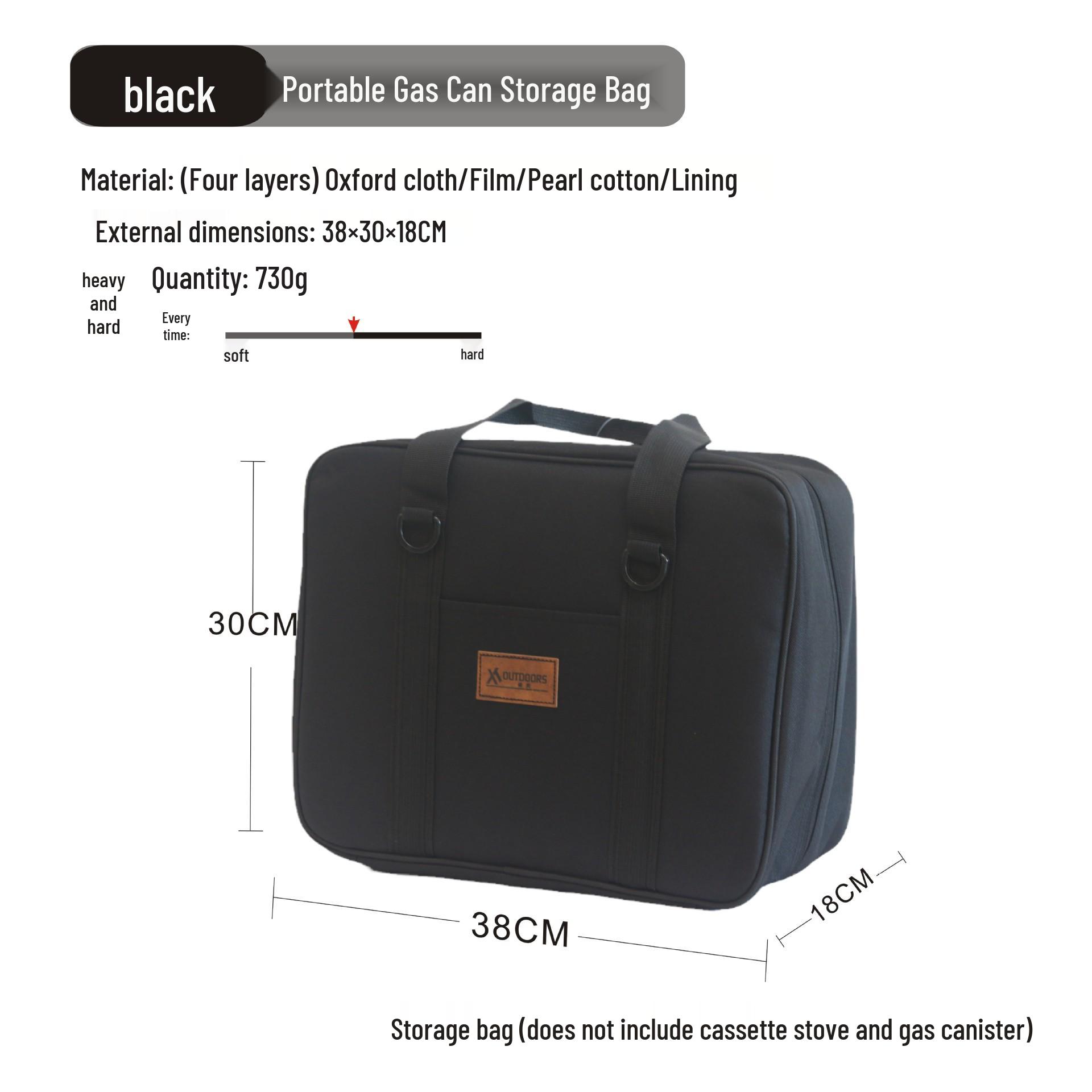 

Portable Cassette Stove Bag: Anti-Collision, Heat-Insulated Gas Can Storage for Outdoor Camping and Grill Accessories