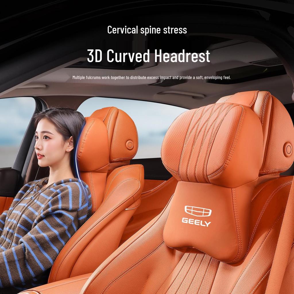 Compatible Geely Xingyue L, Xingrui, Emgrand, Xingyuan, Galaxy Starship 7 Car Headrest Neck Pillow & Lumbar Support