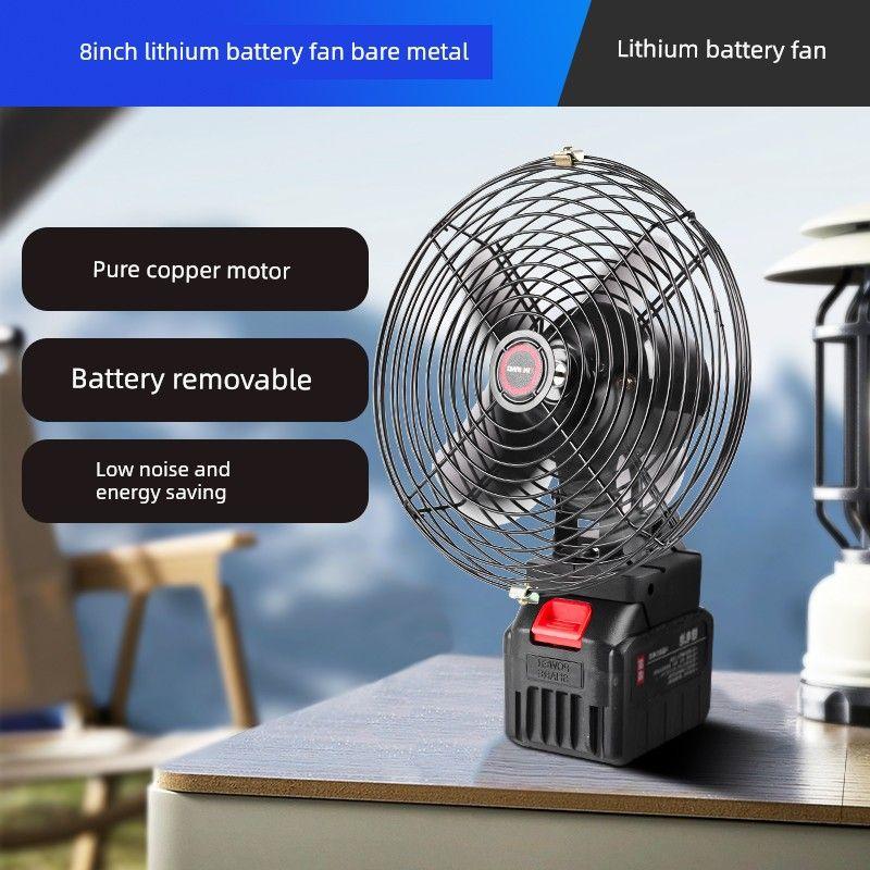 Lithium Battery Fan for Outdoor Stalls, Dormitories, and Camping, High-Power Portable Wireless Charging Table Fan, Small but Powerful