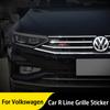 3D Car Grill Emblem Rline Badge R line Car Grille Stickers for Volkswagen VW Bora Sagitar Magotan Lavida Tryron Tharu Tiguan CWS1 