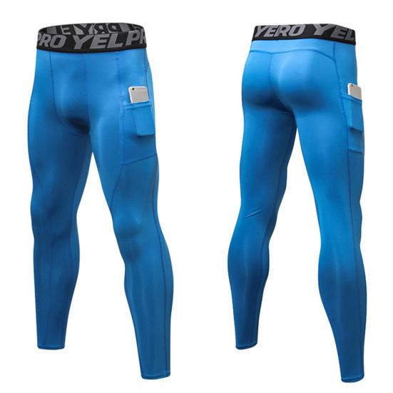 Men Running Compression Pants Quick Dry Elastic Waist Sports Tights Leggings