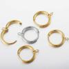 10 Stück Edelstahl Vergoldet 16mm Creolenohrringhaken mit Öse Ohrstecker Biegering Französische Ohrringe Ohrhaken DIY Schmuckherstellung