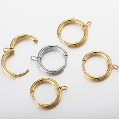 10 stuks Roestvrij Staal Verguld 16mm Oorbel Haak met Oog Oor Stift Ringetje Franse Oorbellen Oorbel Draad DIY Sieraden Maken