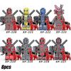 8 st/set Superhjälteserien Minifigurer Byggklossar Kit, Deadpool Mini Actionfigurer Leksaker Fans Gåvor För 3 År + Ki