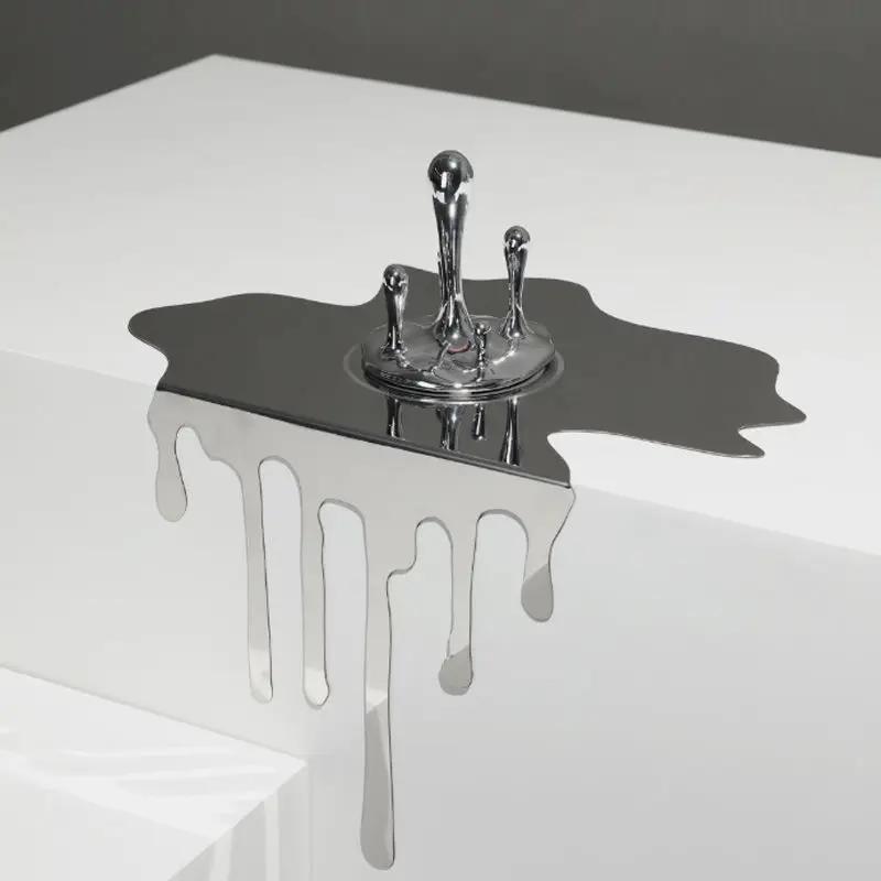 For Modern Simple Stainless Steel Water Drop Reflection Decoration Living Room Porch Office Study Soft Decoration Room Decor