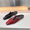Fashion Square Toe Women Flats Slippers Slingback Mules Shoes Fashion Casual Shoes Woman Trend Sandals Summer 2025 Brand Zapatos Mujer