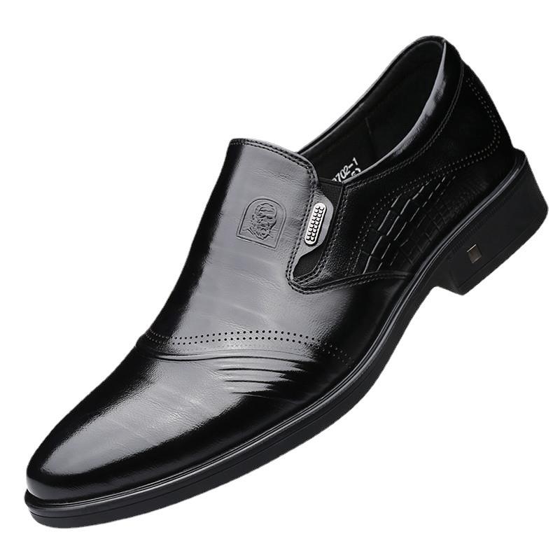 Old Man Head Leather Shoes Autumn New Business Leather Shoes Cowhide Foot Cover Dress Casual Leather Shoes Men