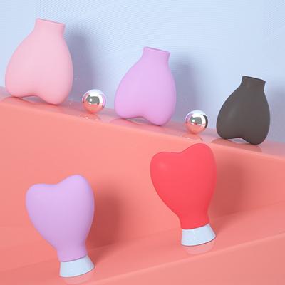 3 pezzi proteggono le setole portatile ecologico a forma di cuore pennello trucco protezione antipolvere pennello custodia protettiva