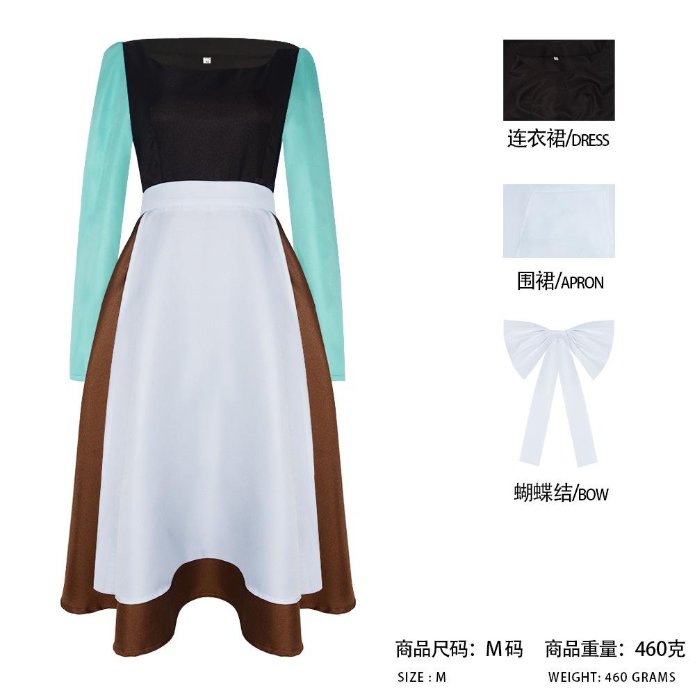 Cinderella Dress Maid Costume Cosplay Halloween