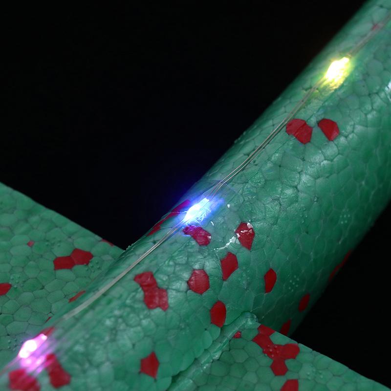 1 Set Outdoor Game Aircraft Model 24/48Cm Foam Plane Kits Flying Glider Toy With Led Light Hand Throw Airplane Toys For Kids