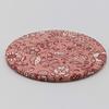Mino Ware [Suusera] Water-Absorbent Ceramic Coaster, Approx. 10cm Diameter, Red, Stylish, Made In Japan, 458-0722