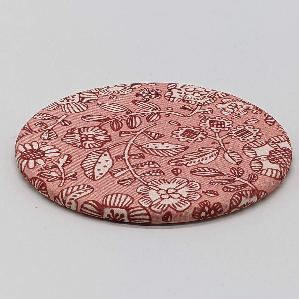 Mino Ware [Suusera] Water-Absorbent Ceramic Coaster, Approx. 10cm Diameter, Red, Stylish, Made In Japan, 458-0722