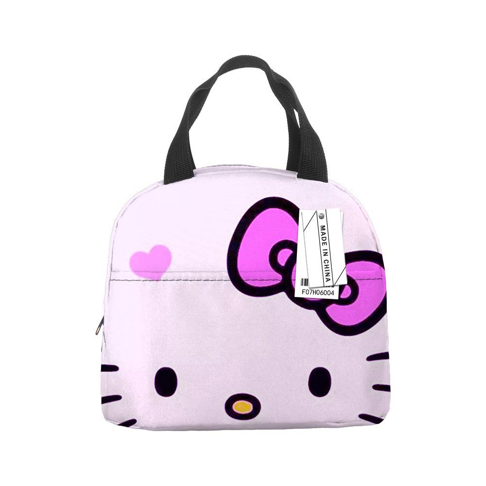 Hello Kitty Lunch Bag Large Capacity Rice Bag Bento Bag Tote Bag Waterproof Lunch Box Insulation Bag
