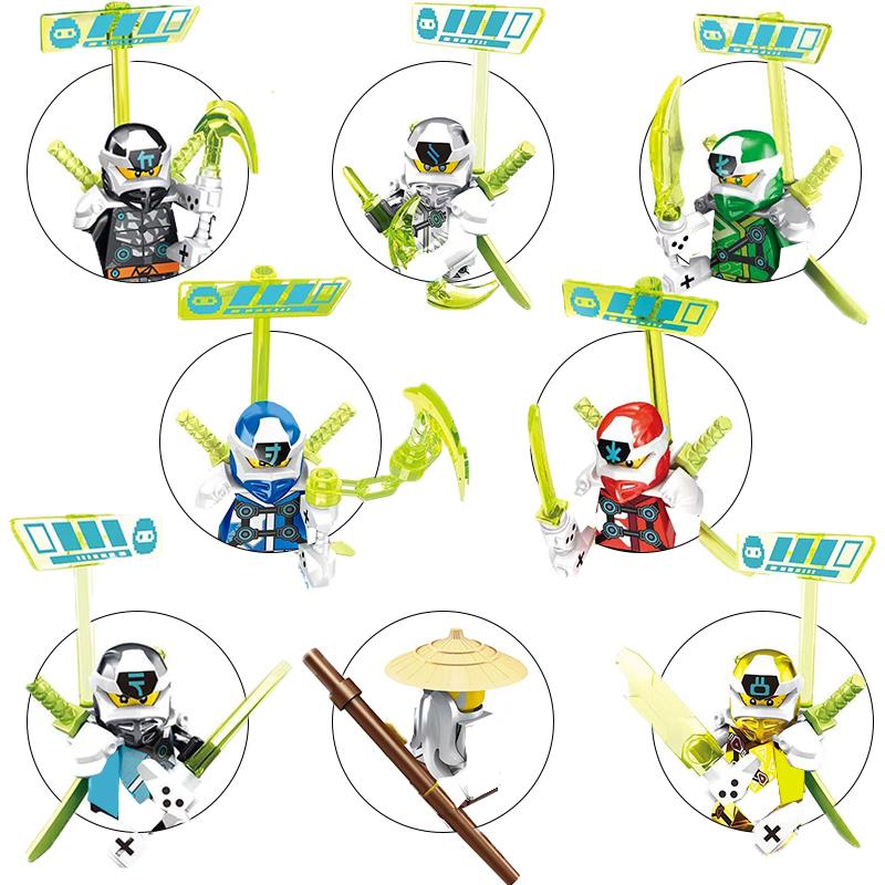 Anime Cartoon Model Bricks Lloyd Kai Jay Zane Cole Nya Mini Compatible Assemble Action Figures Movable Toys Building Blocks