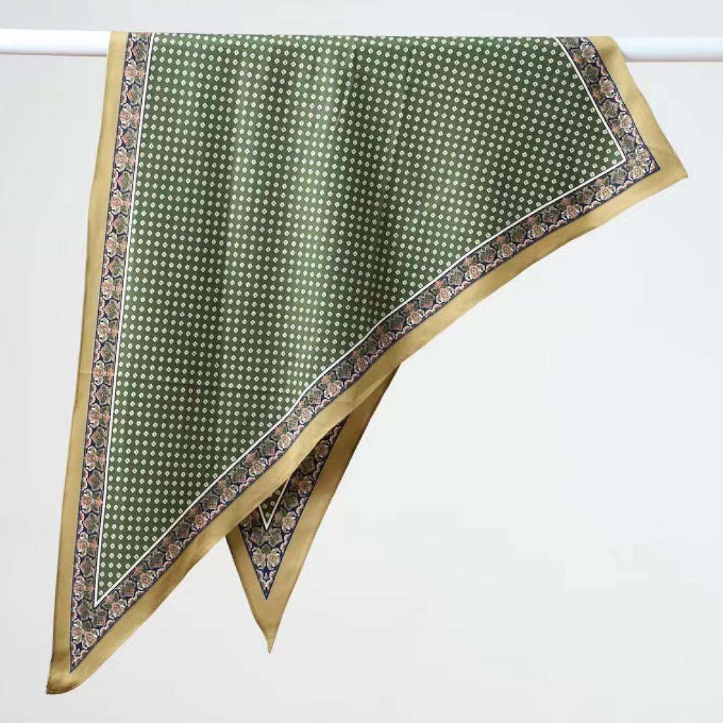 Waist Accessories Triangle Silk Scarf Waist Seal Women'S Decoration With Dress Waist Belt Accessories Scarf Vintage Polka Dots