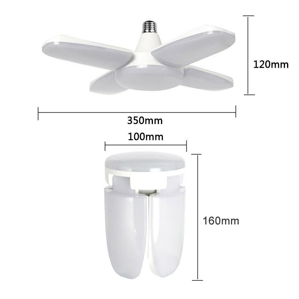 Kısmasız 60W LED Ampul E27 B22 220V SMD2835 Süper Parlak Katlanabilir Fan Kanatlı Işık Ayarlanabilir Açı Depo Garaj için