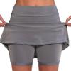 Pantalones cortos falda bolsillos de color sólido verano línea A pantalones cortos de entrenamiento de doble capa para fitness