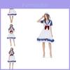 Traje de Empregada Lolita Cosplay Estiloso de Alice no País das Maravilhas Para Fãs de Anime em Tecido de Poliéster