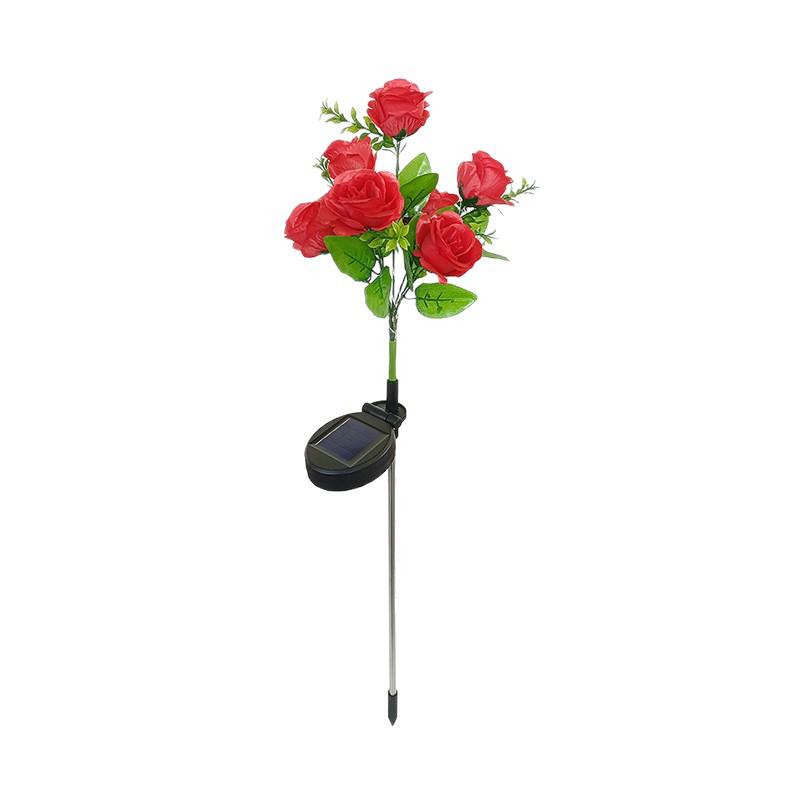 Solar-Powered Outdoor Waterproof Rose Flower LED Garden Lamp