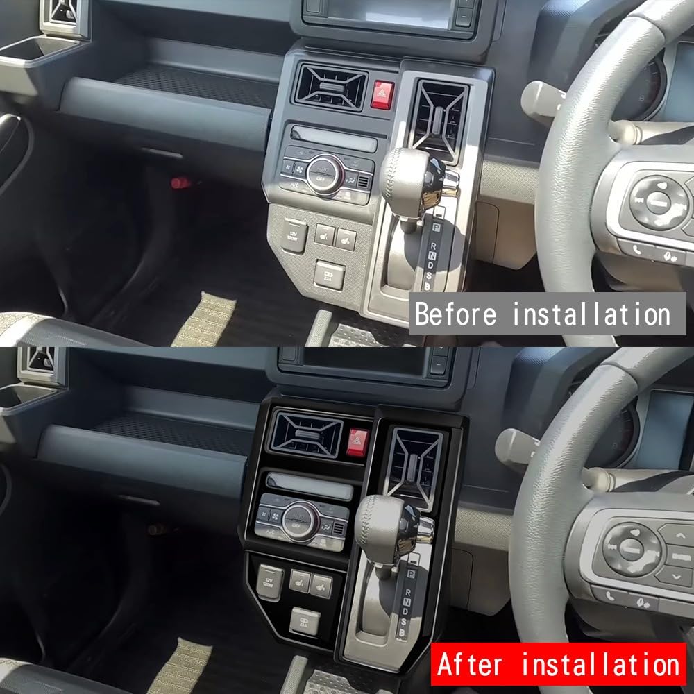 Daihatsu Taft 2020 Console Switch Panel Shift Lever Interior Custom Interior Piano Black LA900S/LA910S (June onwards) Cover, Panel, Panel, Parts,