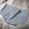5PCS ice silk seamless ultra-thin wavy girls' underwear, solid color breathable large size low waist one-piece women's briefs