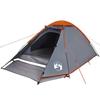 VidaXL Tente de camping à dôme 4 personnes gris et orange imperméable, tente, abri de camping, abri de jardin, tente de 94771