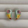 Oil-drip Design Parrot Earrings Adjustable Animal Lapel Pin Unisex Jewelry  Scarf Accessories
