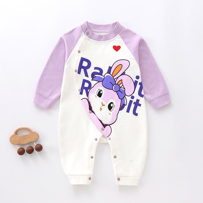 Kjemmet bomull babybody langermet spedbarns jumpsuit dyre-romper unisex termisk undertøy trykknapplukking myk nyfødt onesie vinter varmt antrekk