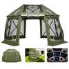 VEVOR Pop Up Gazebo Screen Tent, 3.96 X 3.96 M, 13-Sided Spherical Camping Canopy Tent with Removable Top & Carry Bag, Quick-Set & Bite-Proof